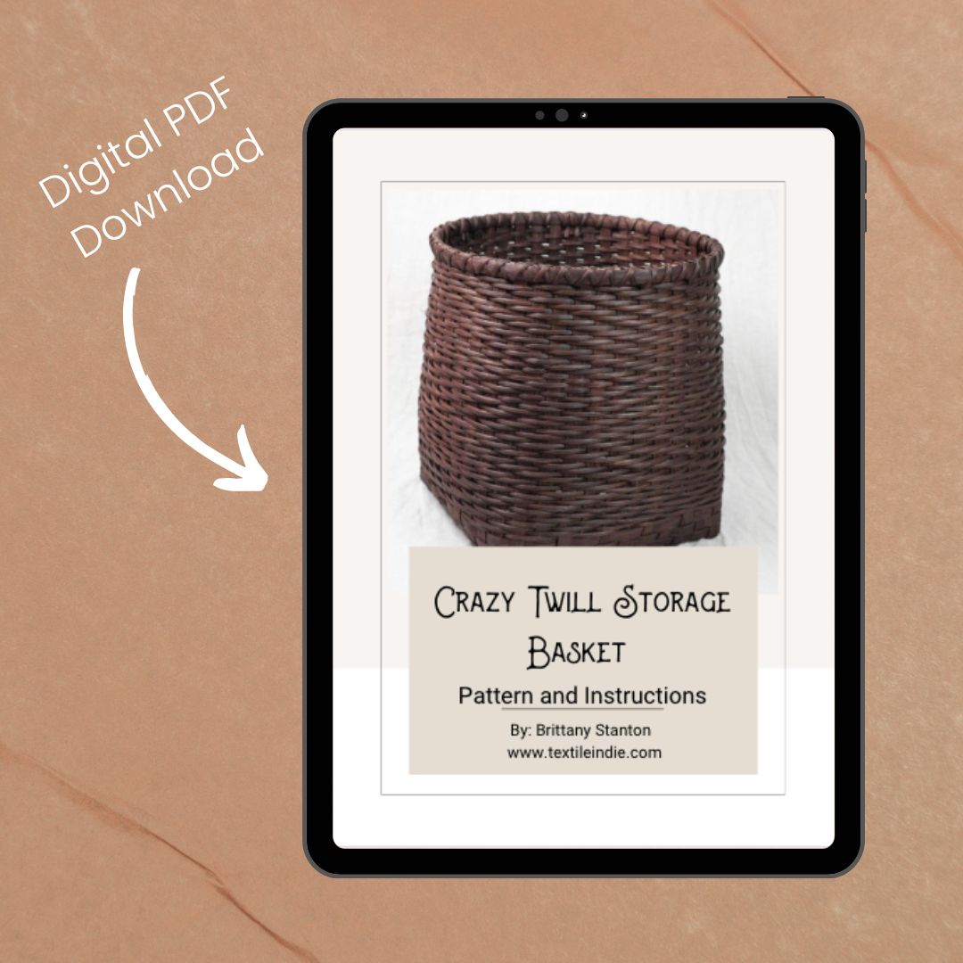 Crazy Twill Storage Basket Pattern and Instruction Manual - Textile Indie