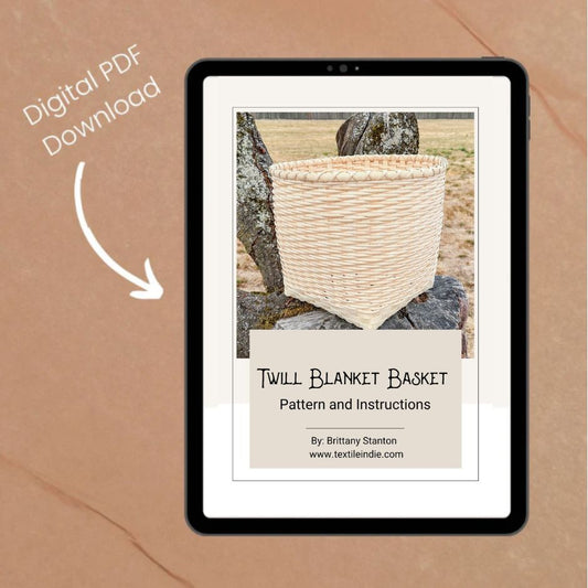 Crazy Twill Storage Basket - Basket Weaving Pattern (PDF)