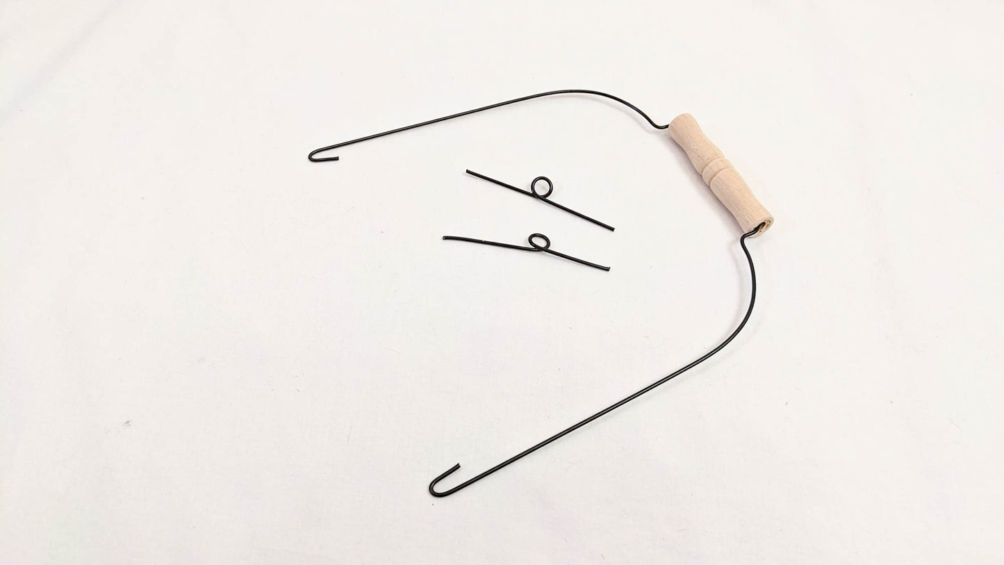 Wire With Wood Grip Handle 8" x 8" - Textile Indie