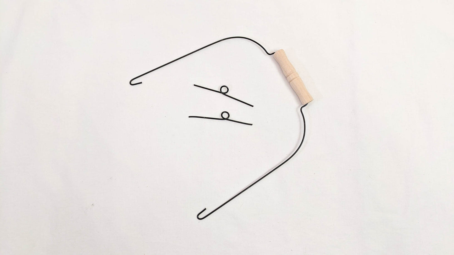 Wire With Wood Grip Handle 8" x 8" - Textile Indie