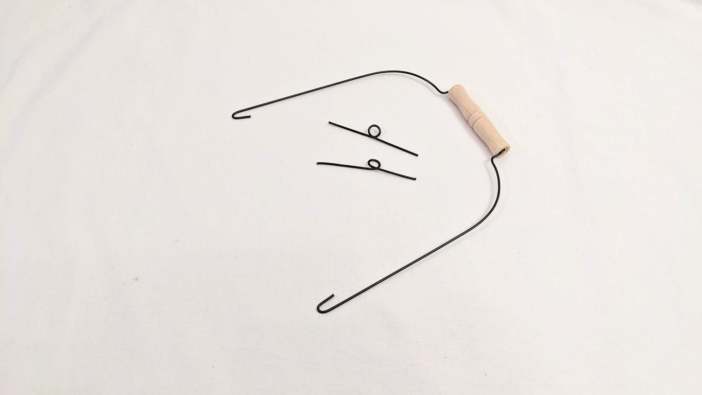 Wire With Wood Grip Handle 8" x 8" - Textile Indie