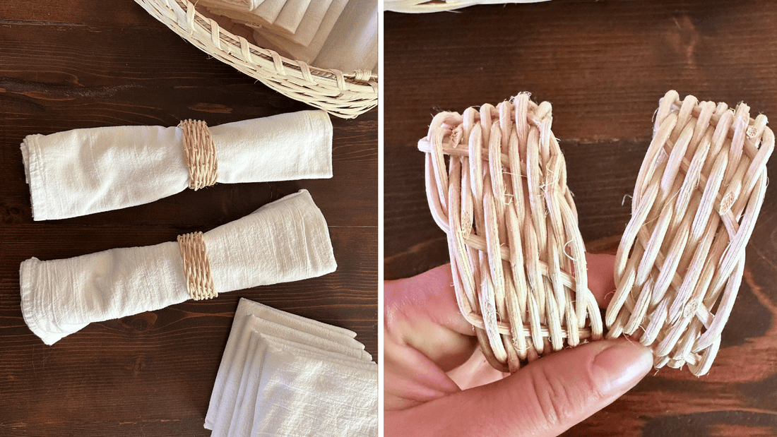 Make Woven Napkin Rings From Scrap Round Reed