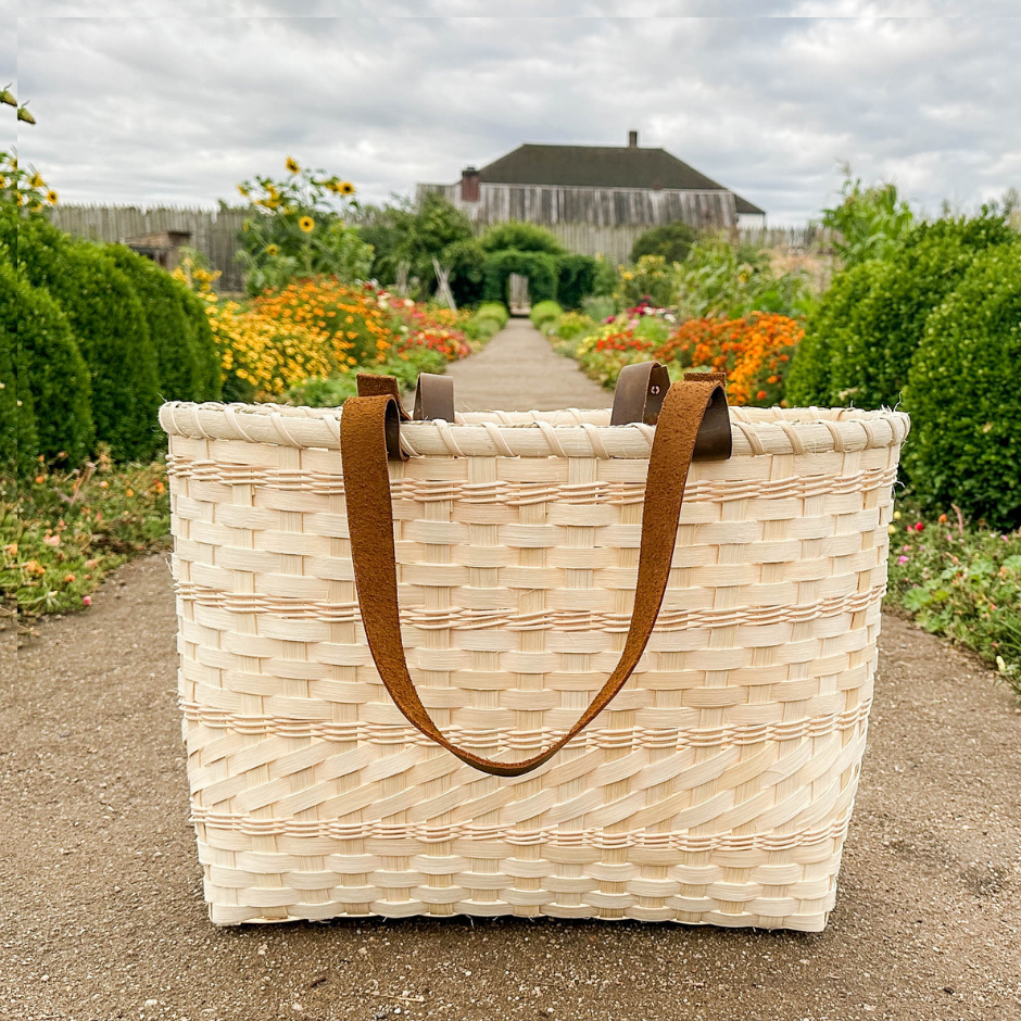 Randed Tote Basket -  Basket Weaving Pattern (PDF)