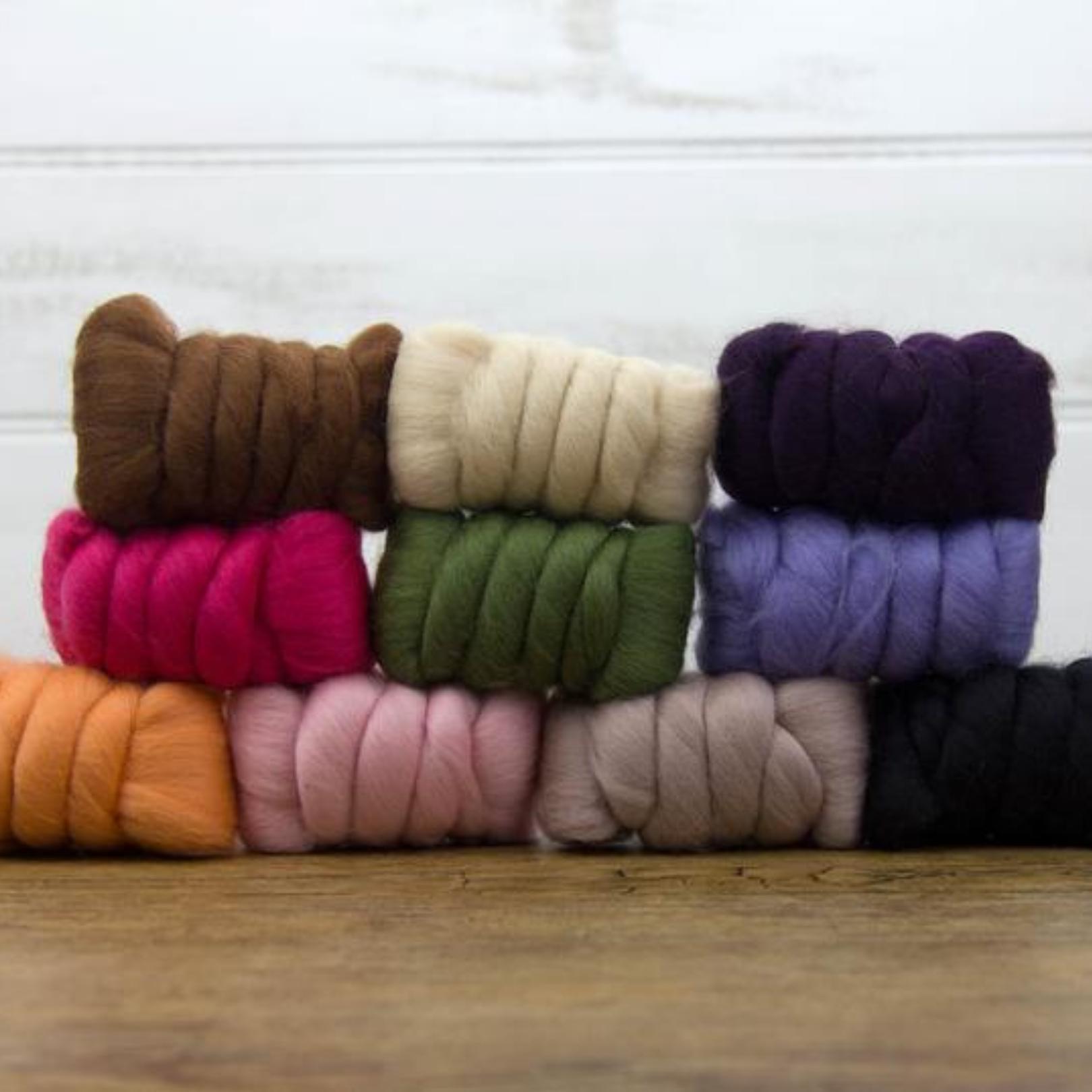 Mixed Merino Wool Variety Pack | Mystery Merino (Multicolored Surprise) 250 Grams, 23 Micron - Textile Indie 