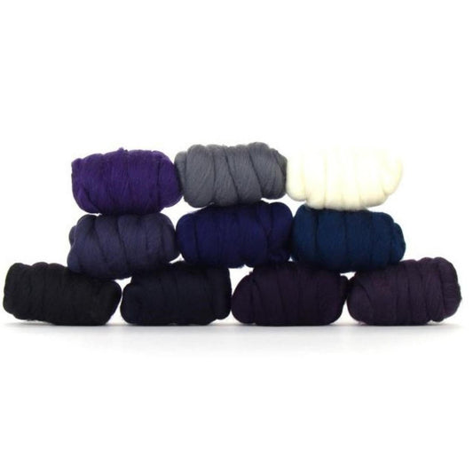 Mixed Merino Wool Variety Pack | Curious Cosmos (Multicolored) 250 Grams, 23 Micron - Textile Indie 