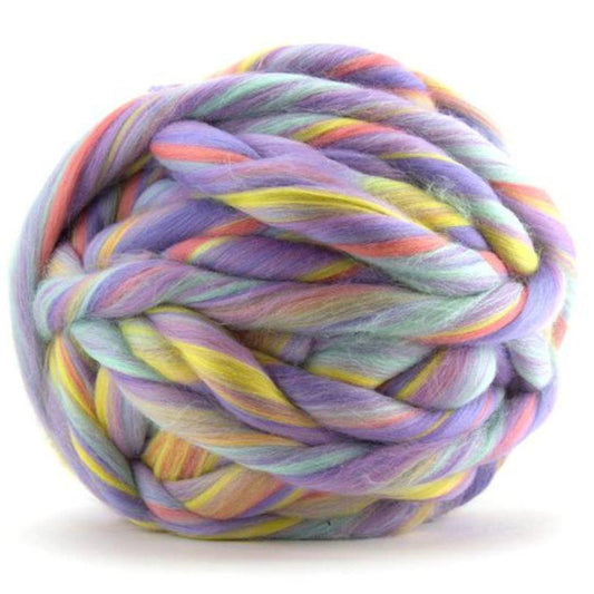 Cotton Candy Merino Wool Blend | 8 Ounces of Luxuriously Soft Multicolored Merino Wool Top