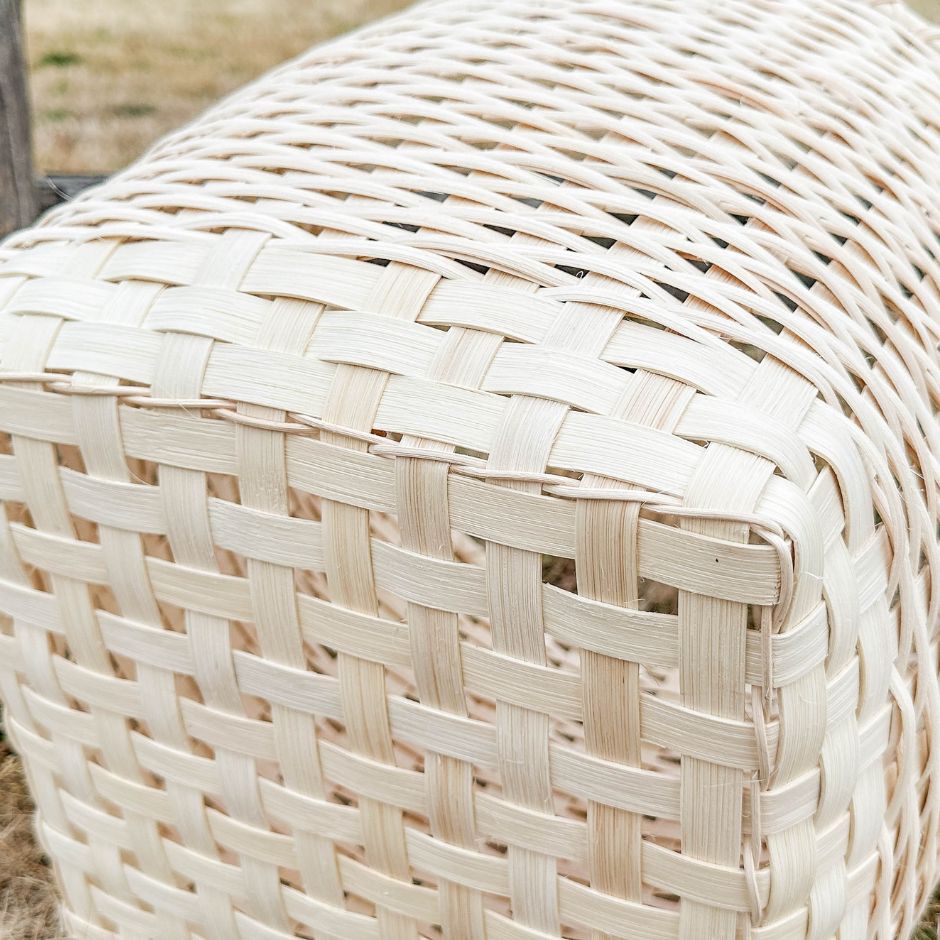 Base detail of a twill Basket Blanket.