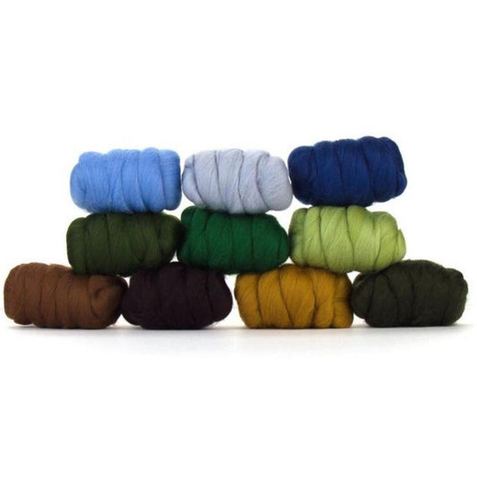 Mixed Merino Wool Variety Pack | Countryside Drive (Multicolored) 250 Grams, 23 Micron