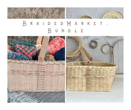 Braided Swing-Handle Market Basket Bundle