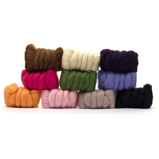 Mixed Merino Wool Variety Pack | Mystery Merino (Multicolored Surprise) 250 Grams, 23 Micron