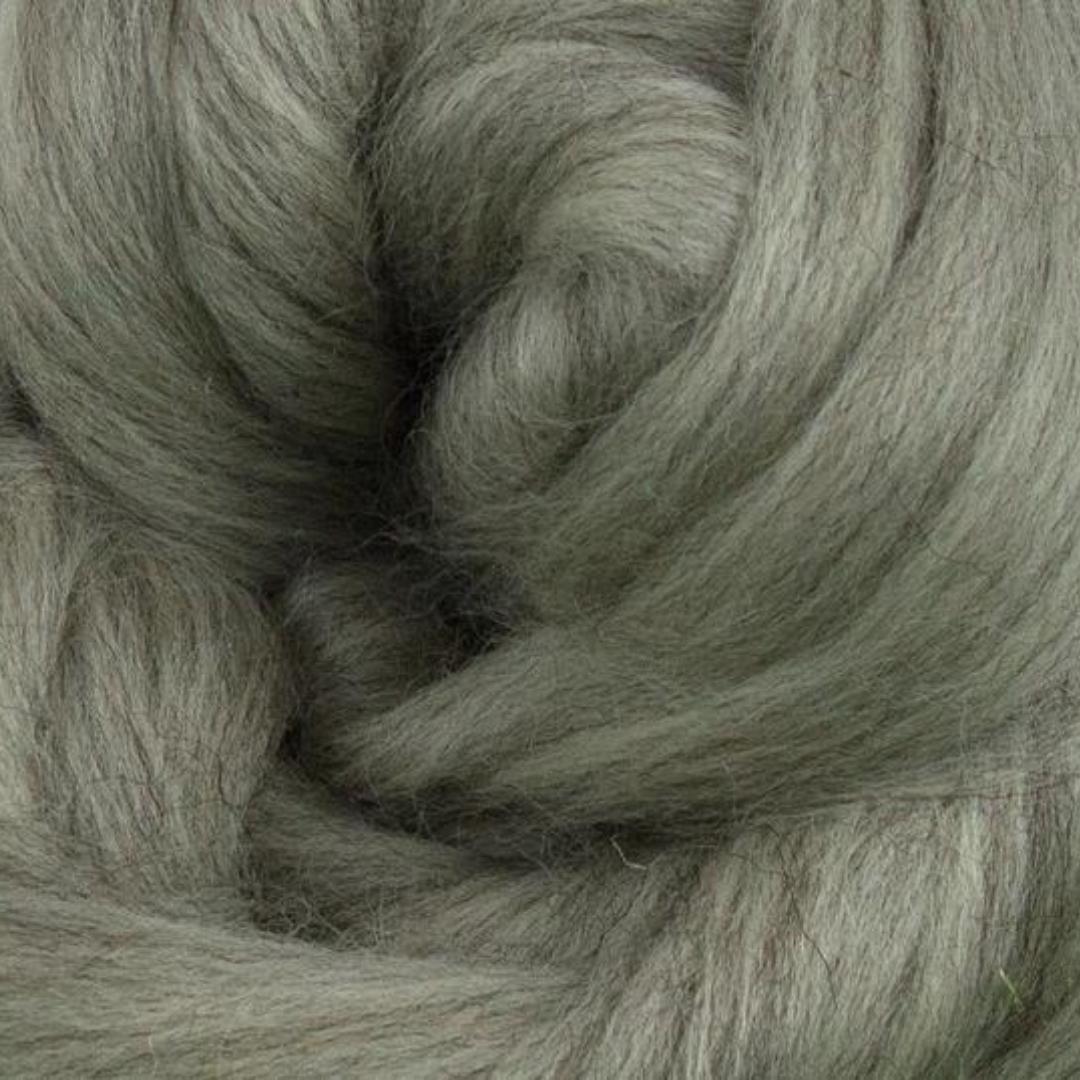 Corriedale Wool Roving Top (1 lb / 16 oz) | 28 Microns, Natural Gray Undyed, Cleaned and Combed Core Wool