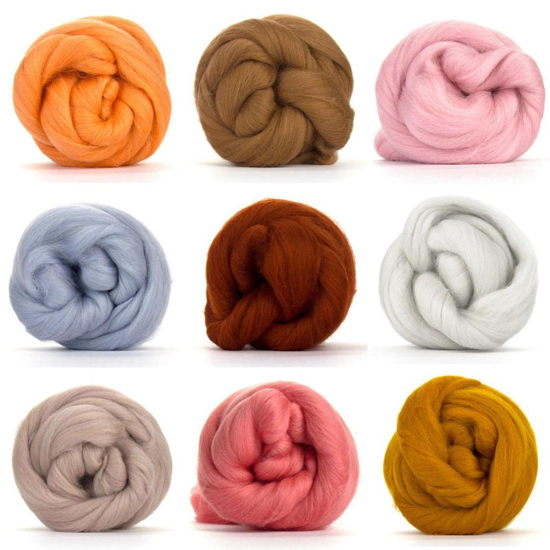 Dyed Merino Wool Tops | Premium 22 Micron, 64 Count Wool - Textile Indie 