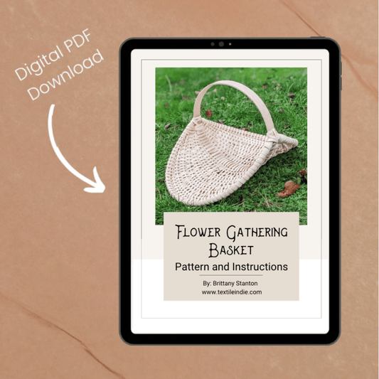 Flower Gathering Basket - Basket Weaving Pattern (PDF)