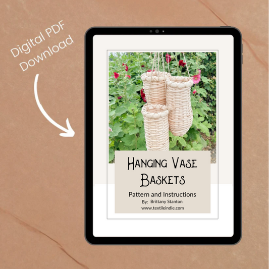 Hanging Flower Vase -  Basket Weaving Pattern (PDF)