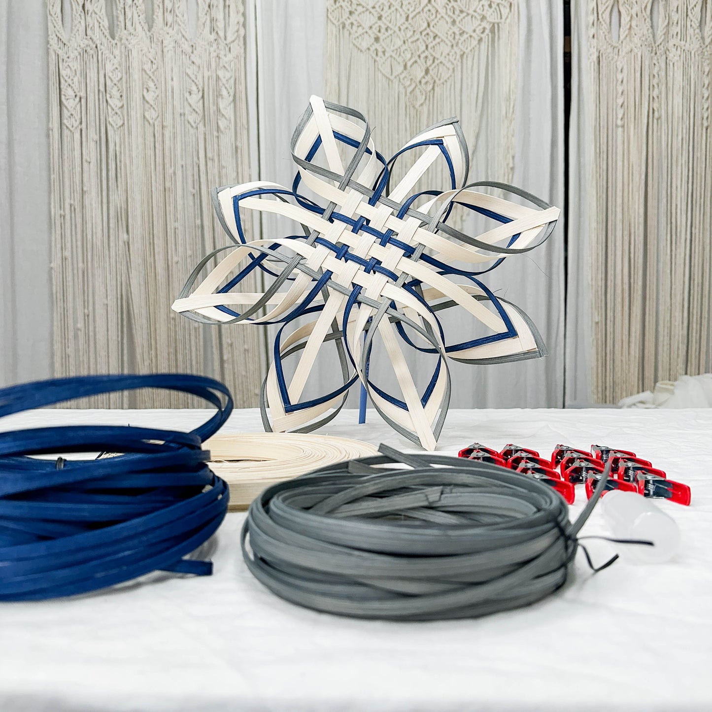 Limited Edition Winter Themed Scandinavian Snowflakes Kit: Set of 3 (16" Stars)