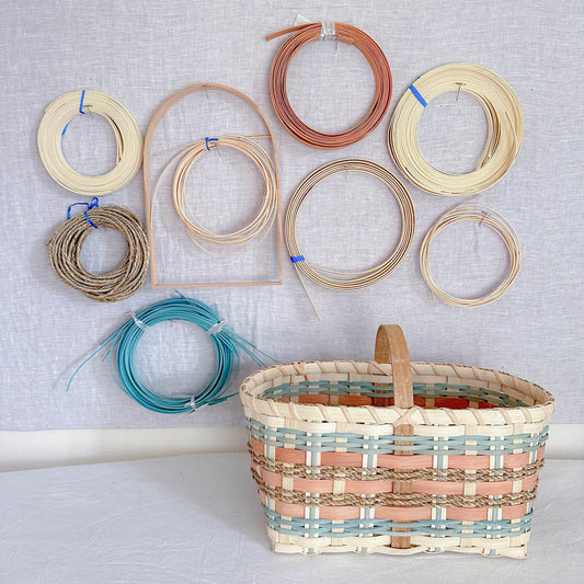 Flax & Twine Weaving Kit Calliope Basket Black/Natural - The Websters