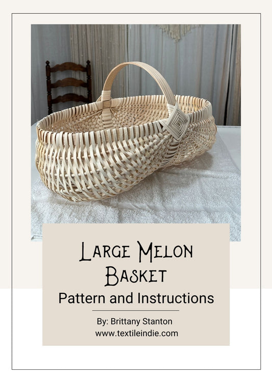 Large Melon Basket - Basket Weaving Pattern (PDF)