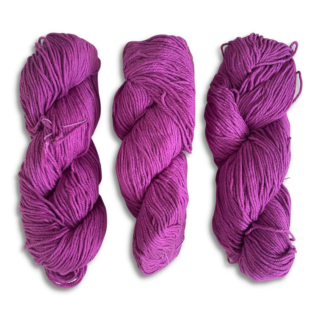 Hand Dyed Cotton Yarn Solid Colored | DK Weight 100 Grams, 200 Yards, 4 Ply - Textile Indie 