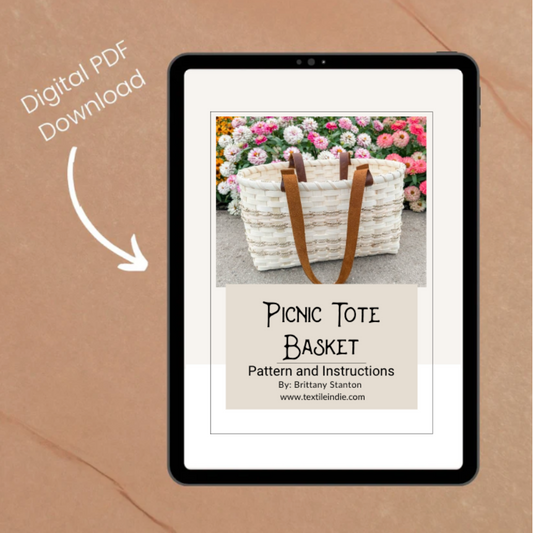 Picnic Tote - Basket Weaving Pattern (PDF)