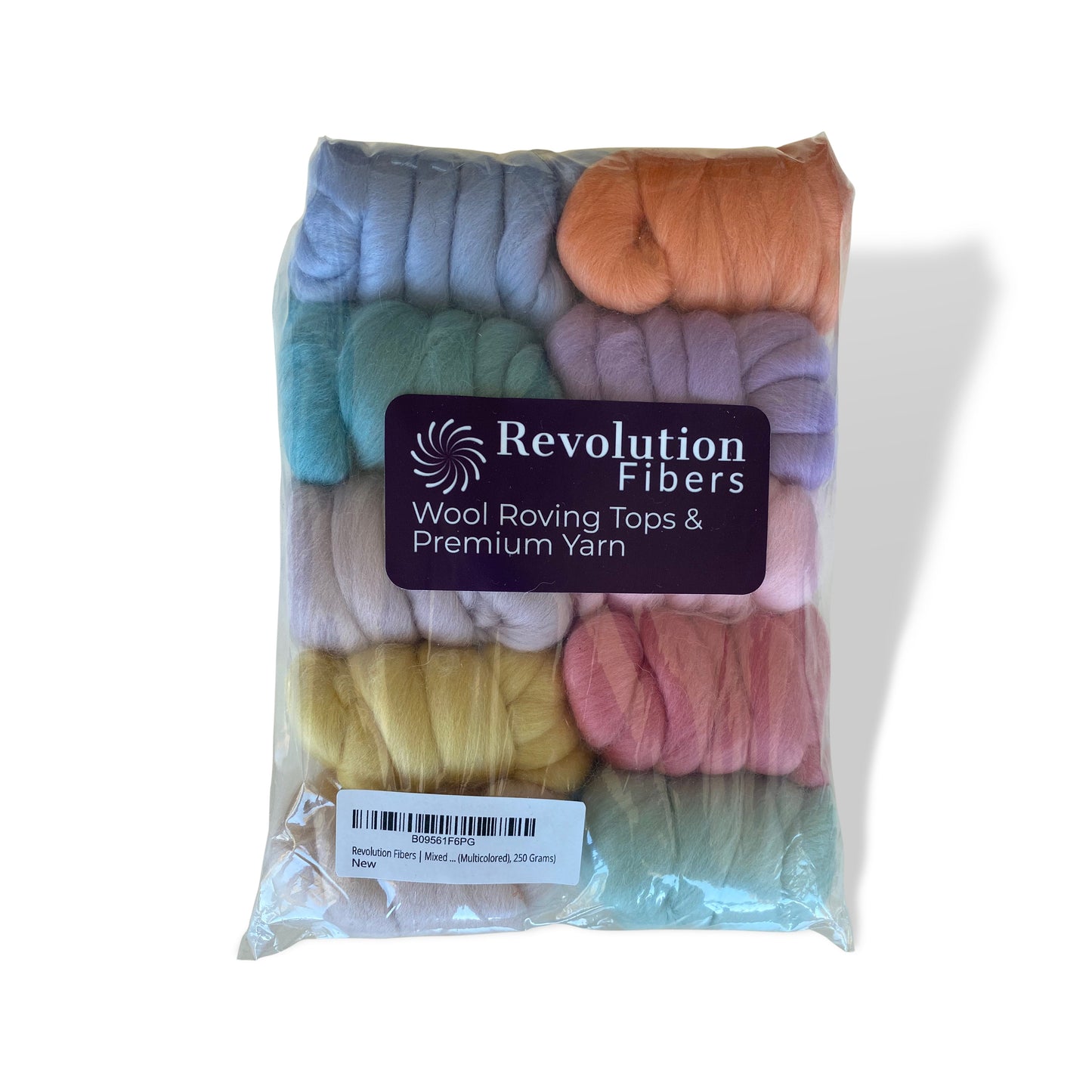 Mixed Merino Wool Variety Pack | Pretty Pastels (Multicolored) 250 Grams, 23 Micron