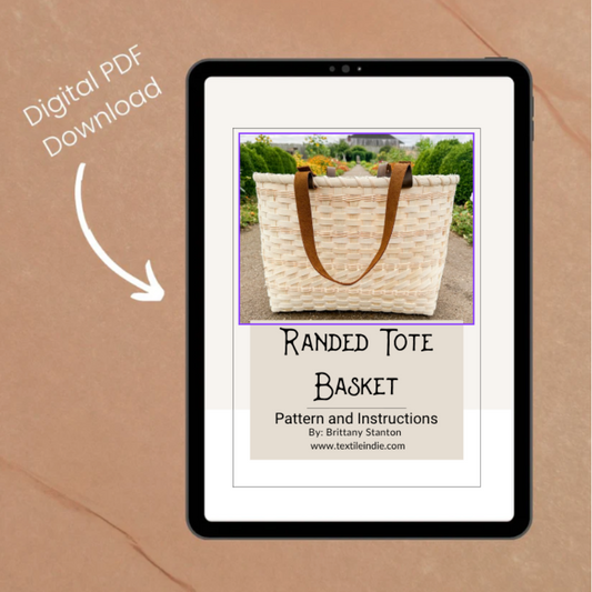 Randed Tote Basket -  Basket Weaving Pattern (PDF)