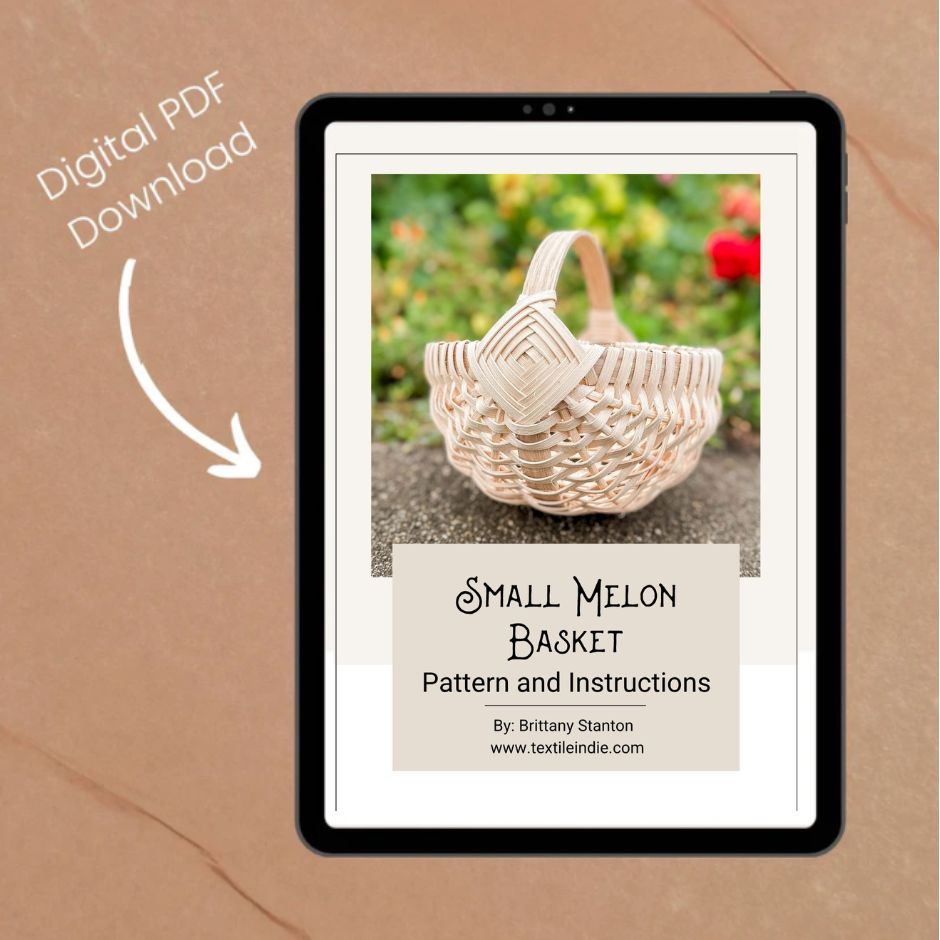 Small Melon (Egg) Basket -  Basket Weaving Pattern (PDF)