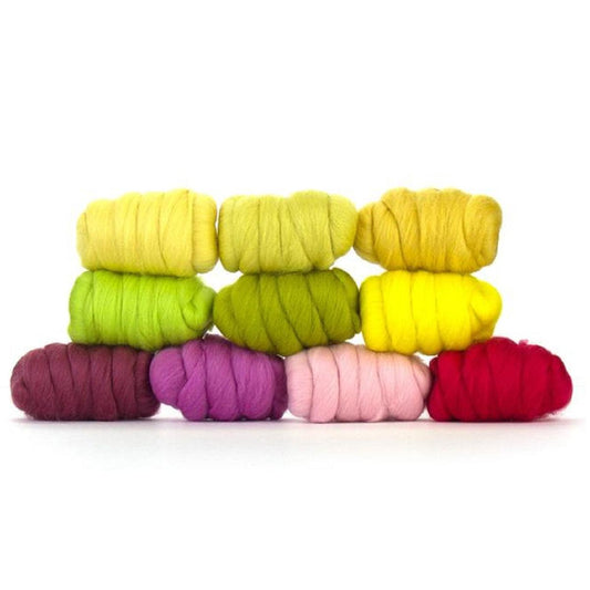 Mixed Merino Wool Variety Pack | Spring Blossom (Multicolored) 250 Grams, 23 Mircon