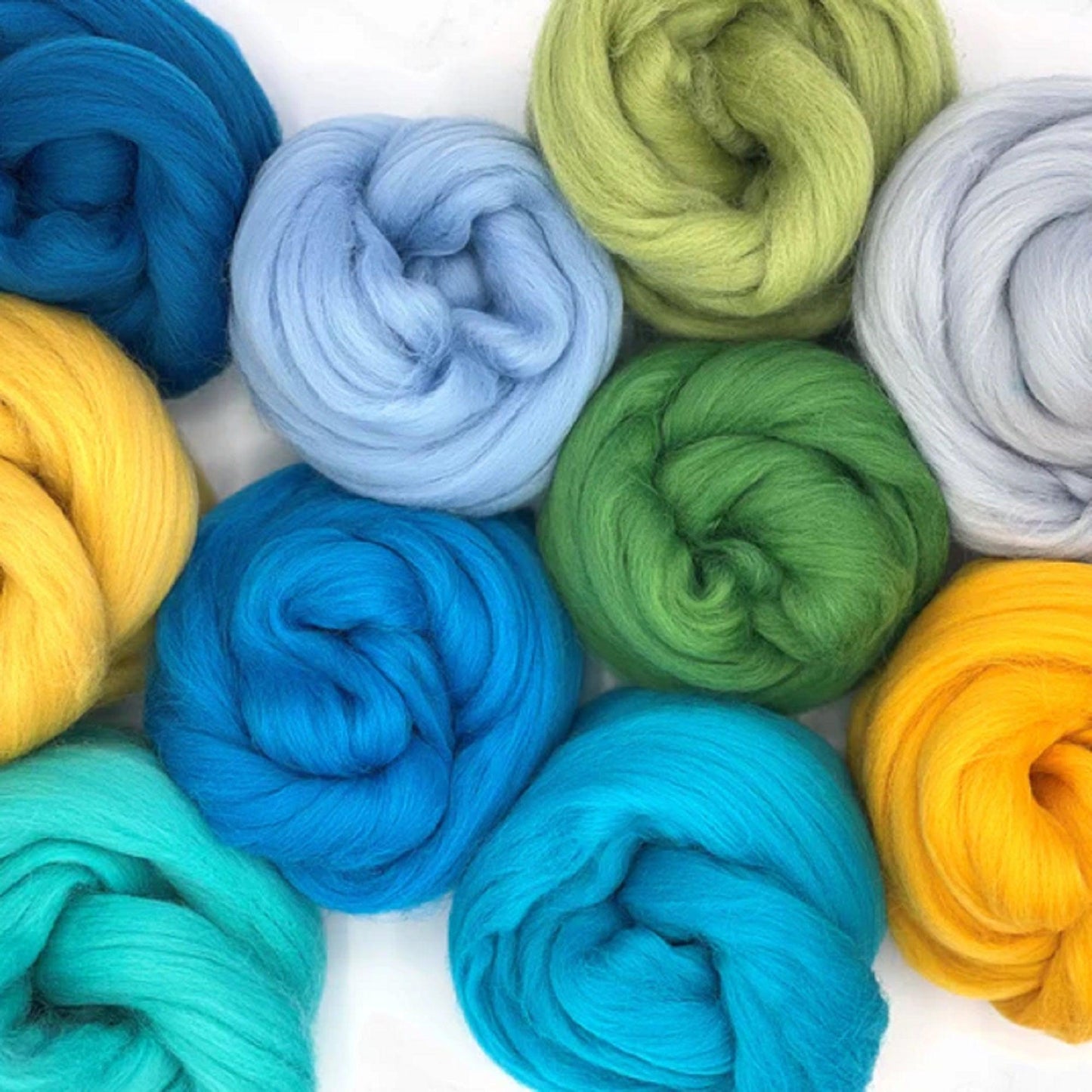 Mixed Merino Wool Variety Pack | Summer Holiday (Multicolored), 250 Grams, 23 Micron