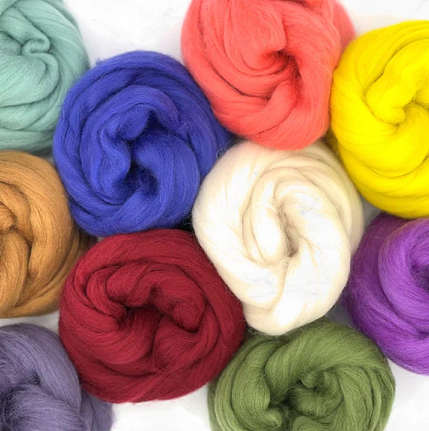 Mixed Merino Wool Variety Pack | Mystery Merino (Multicolored Surprise) 250 Grams, 23 Micron - Textile Indie 