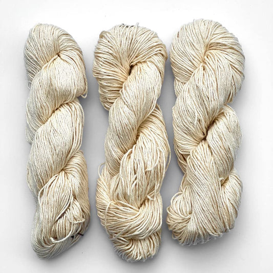 Undyed Glossy Cotton Yarn | DK Weight 100 Grams, 200 Yards, 4 Ply