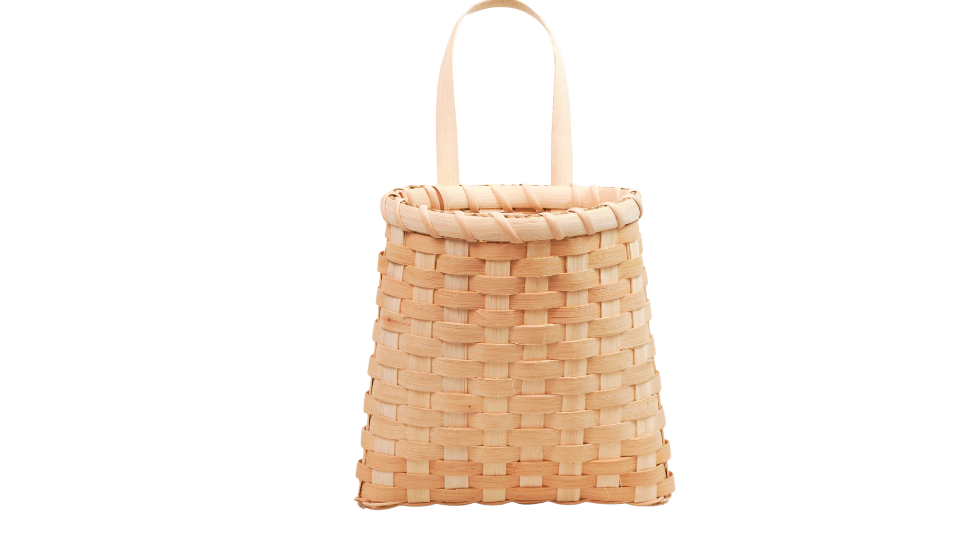 Load video: Woman holding a wall hanging basket kit.